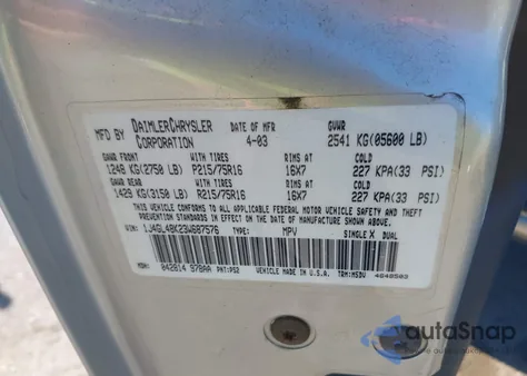 2003 Jeep Liberty Sport из США, поврежденный, VIN 1J4GL48K23W687576